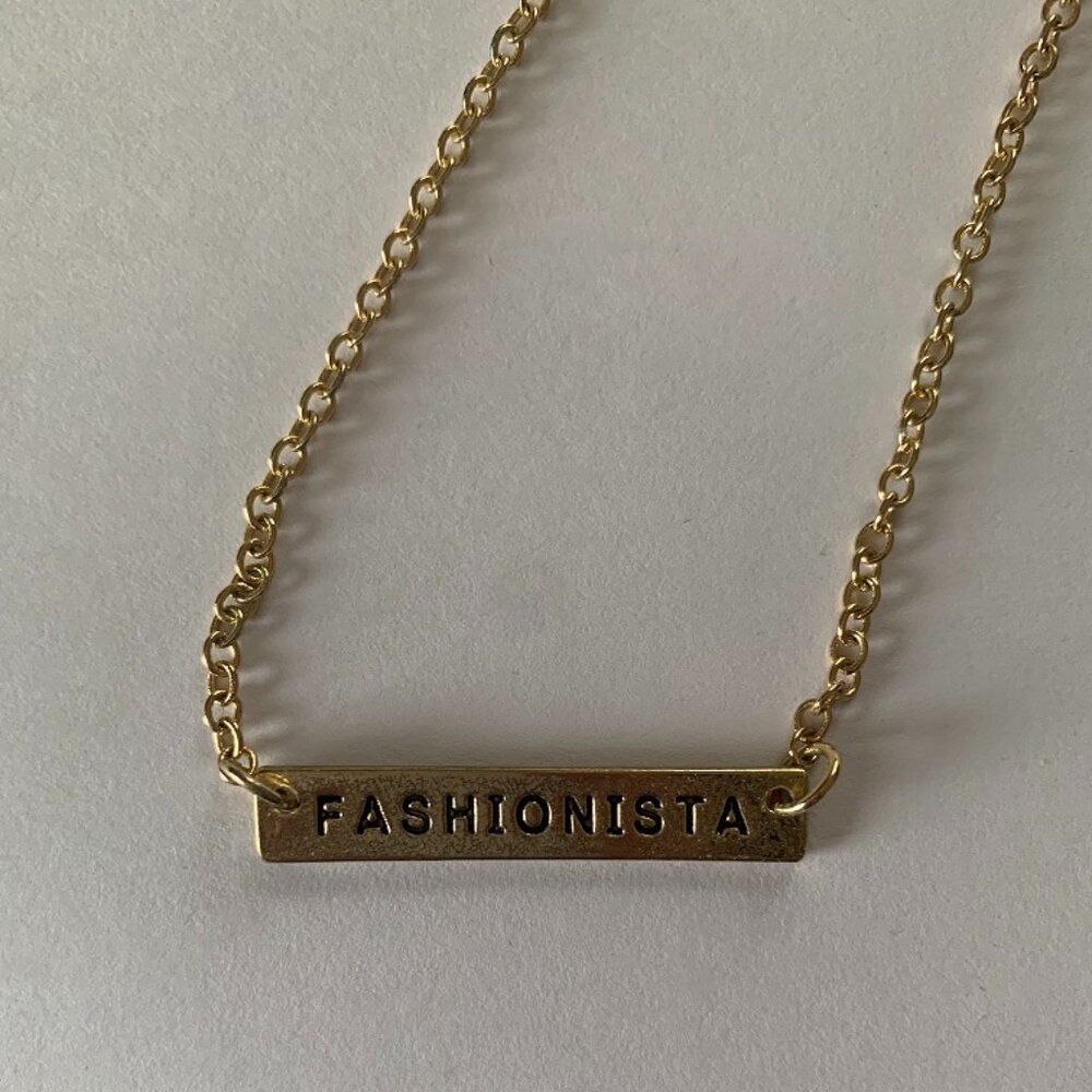 Fashionista Nameplate Necklace